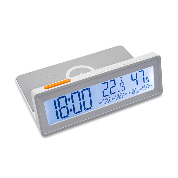 R22126.06 - Interio wireless charger with weather station, white 