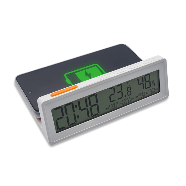 R22126.06 - Interio wireless charger with weather station, white
