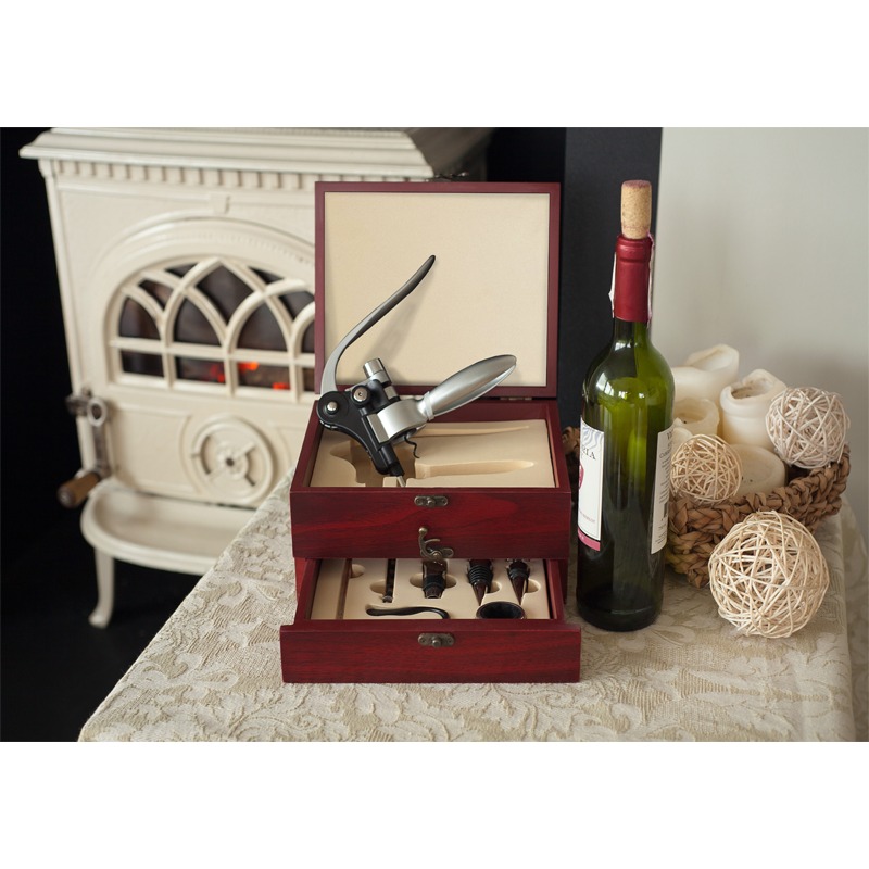 R22551.IIQ - Double decker wine set, brown 
