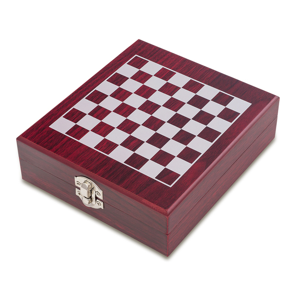 R22552.A.IIQ - Sublime chess and wine set, brown 