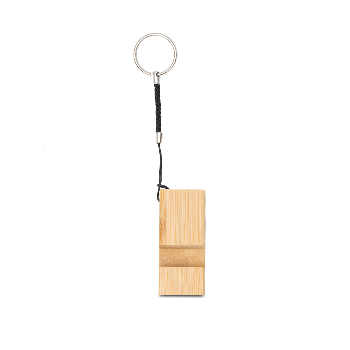R22828.13 - Bamboo keyring with phone stand., beige 