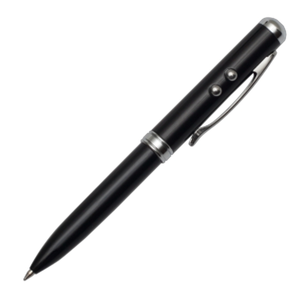 R35423.02 - Supreme ballpen with laser pointer - 4 in 1, black 