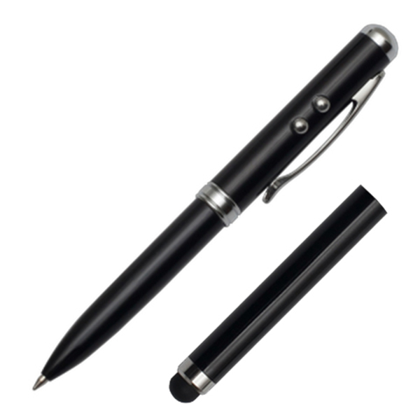 R35423.02 - Supreme ballpen with laser pointer - 4 in 1, black 