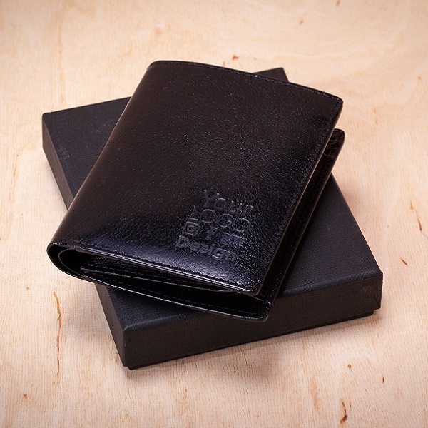 Duke leather wallet, black | Promotional Gifts