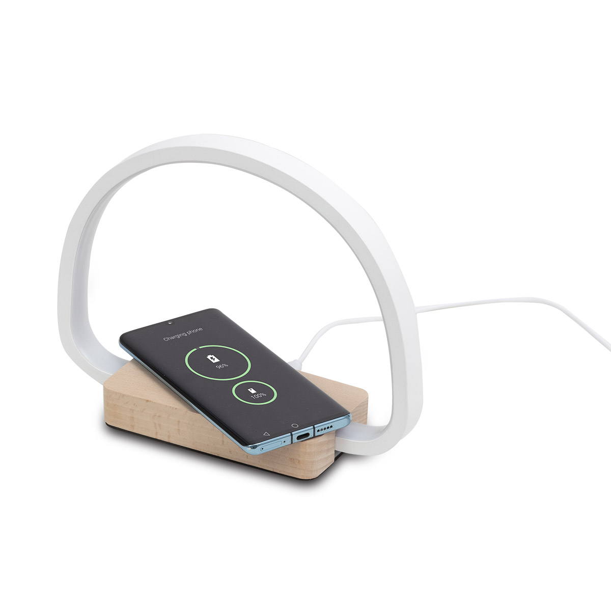R50163.13 - Harbour wireless charger with lamp, beige 
