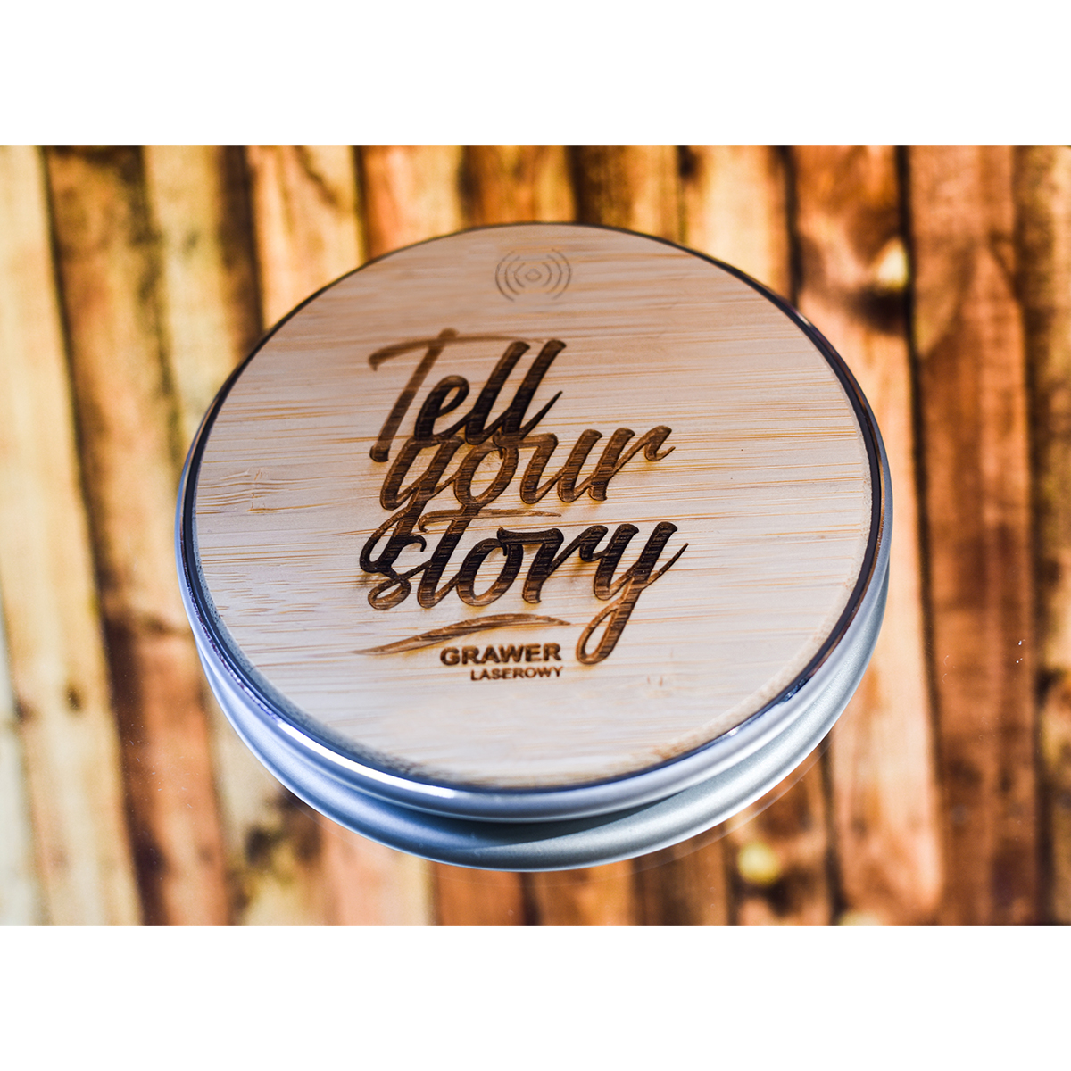 R50165.10 - Top Bamboo wireless charger, brown 