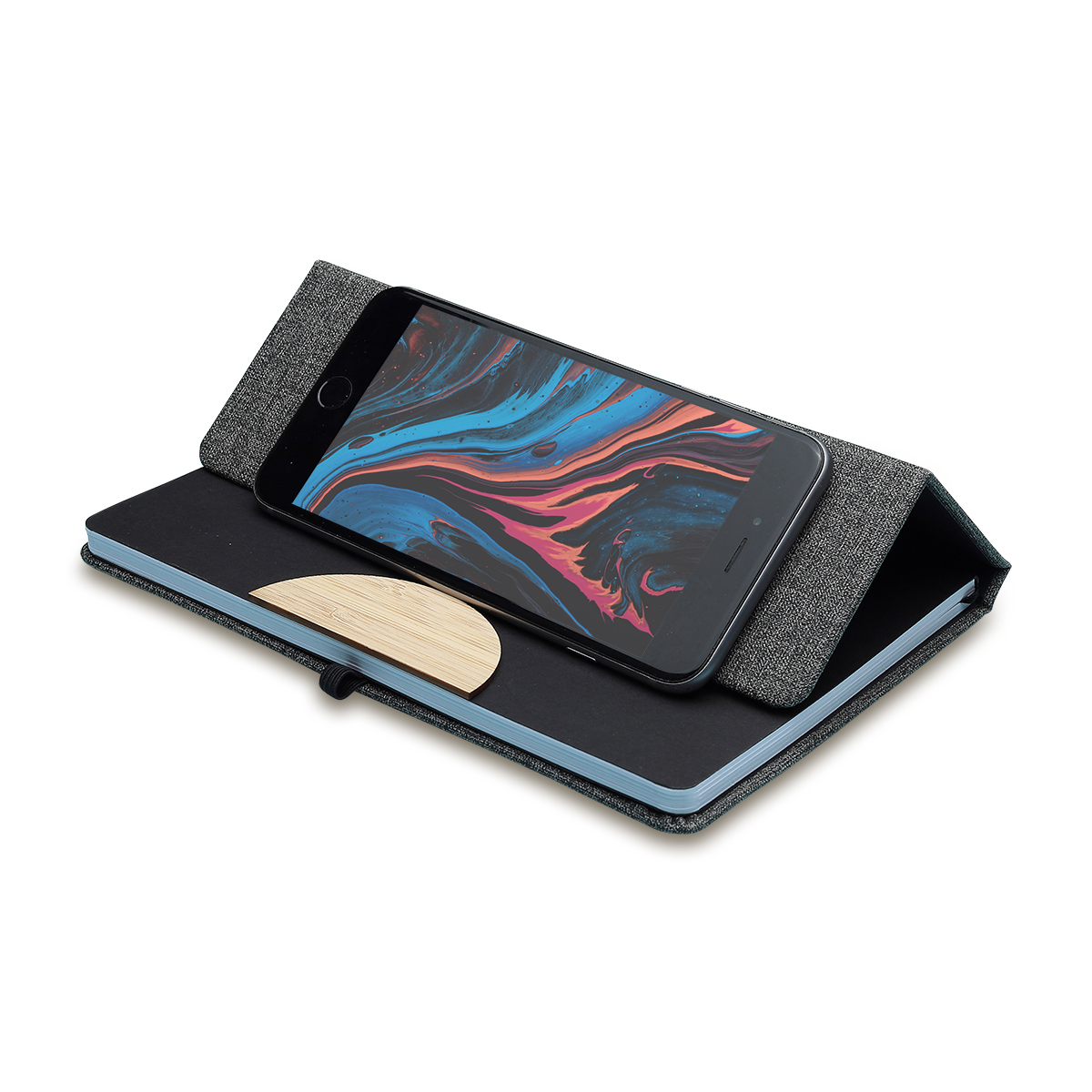 R64209.21 - Fold notepad & pen set, grey 