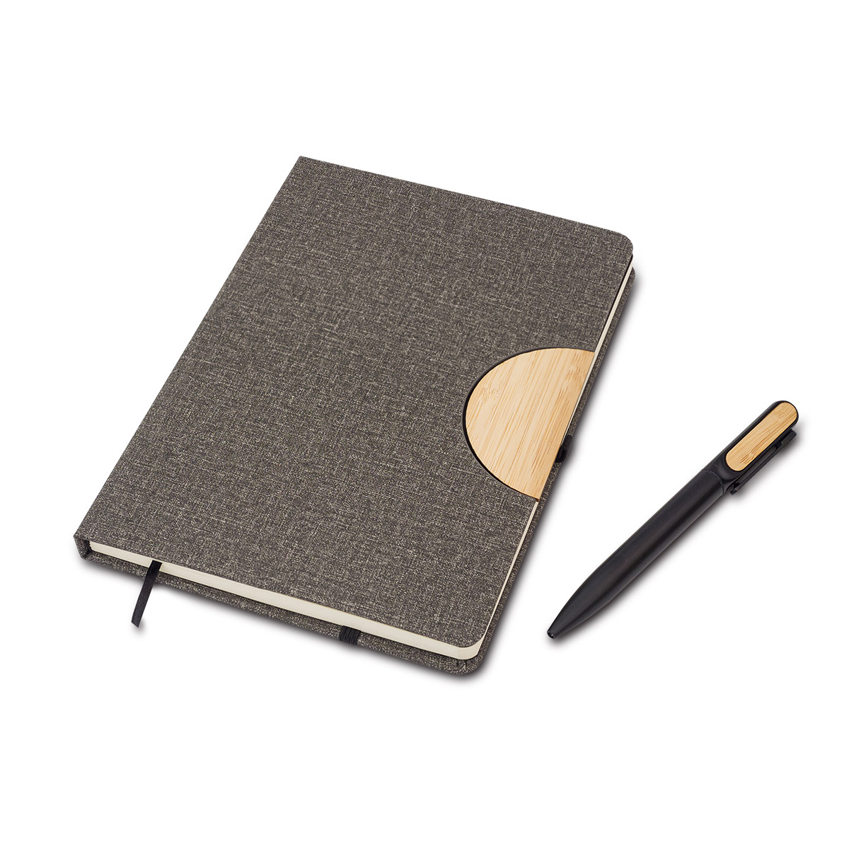 R64209.21 - Fold notepad & pen set, grey 