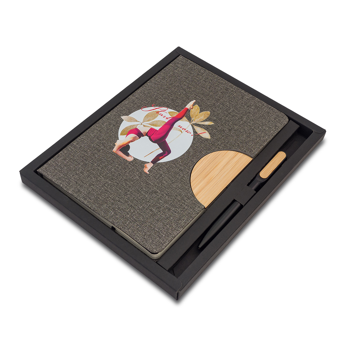 R64209.21 - Fold notepad & pen set, grey 