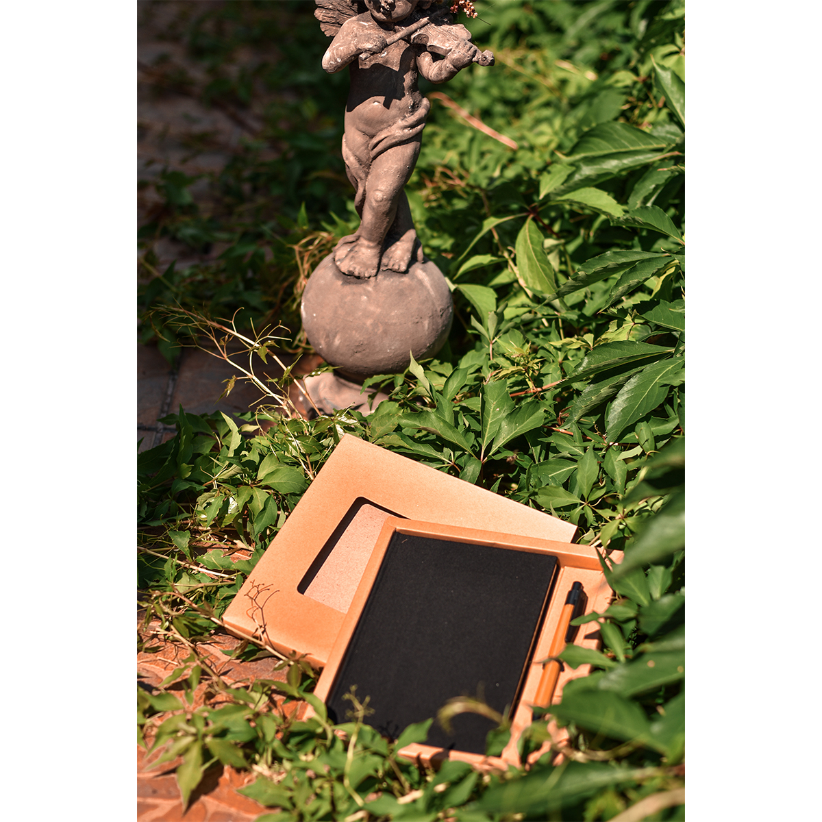 R64238.02 - Porto notepad with ballpen set, black 