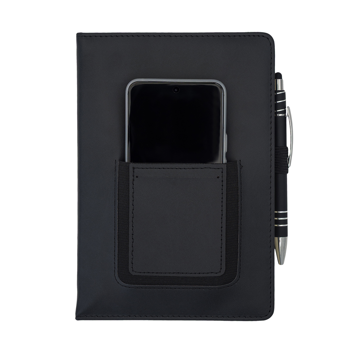 R64248.02 - Eibar notepad with phone pocket, black 
