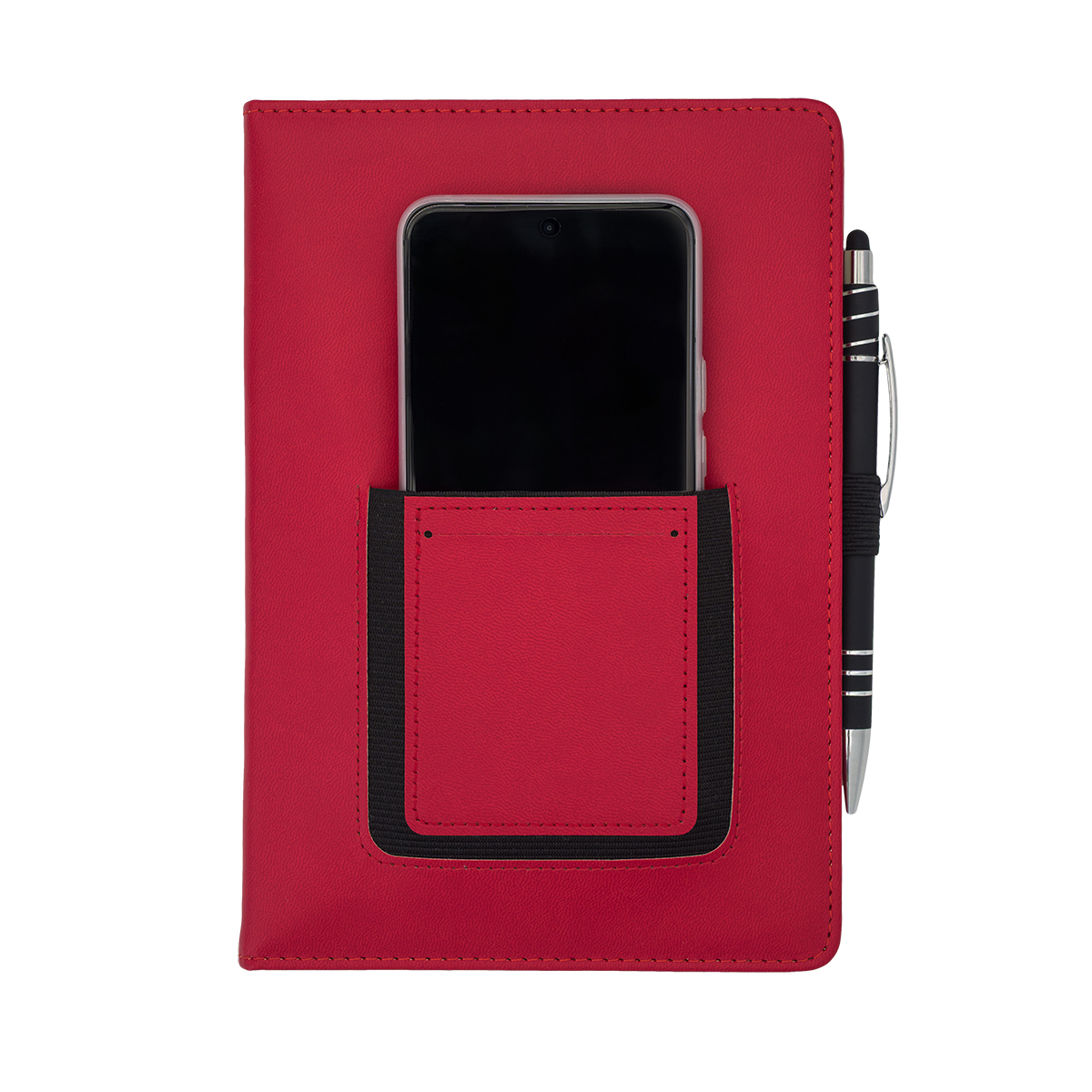 R64248.08 - Eibar notepad with phone pocket, red 