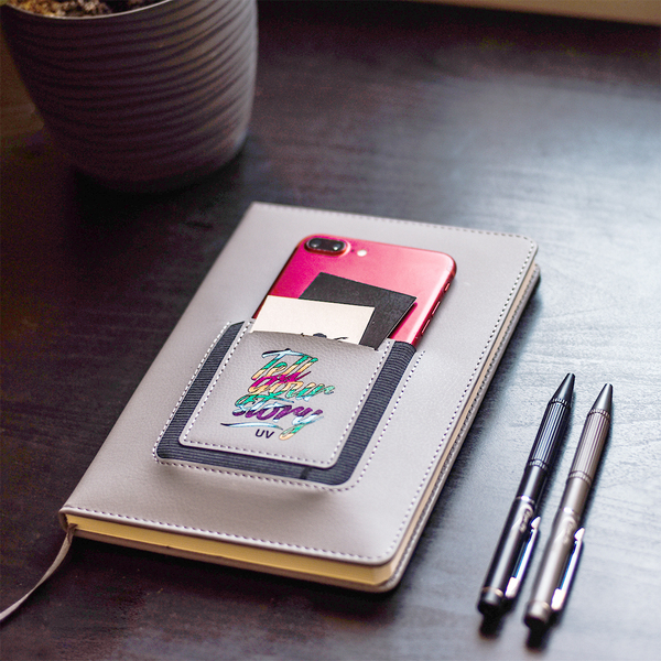 R64248.21 - Eibar notepad with phone pocket, grey 