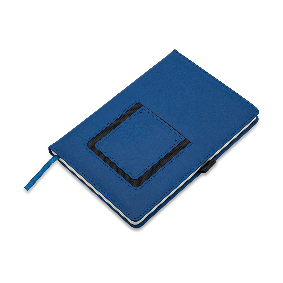 R64248.42 - Eibar notepad with phone pocket, dark blue 