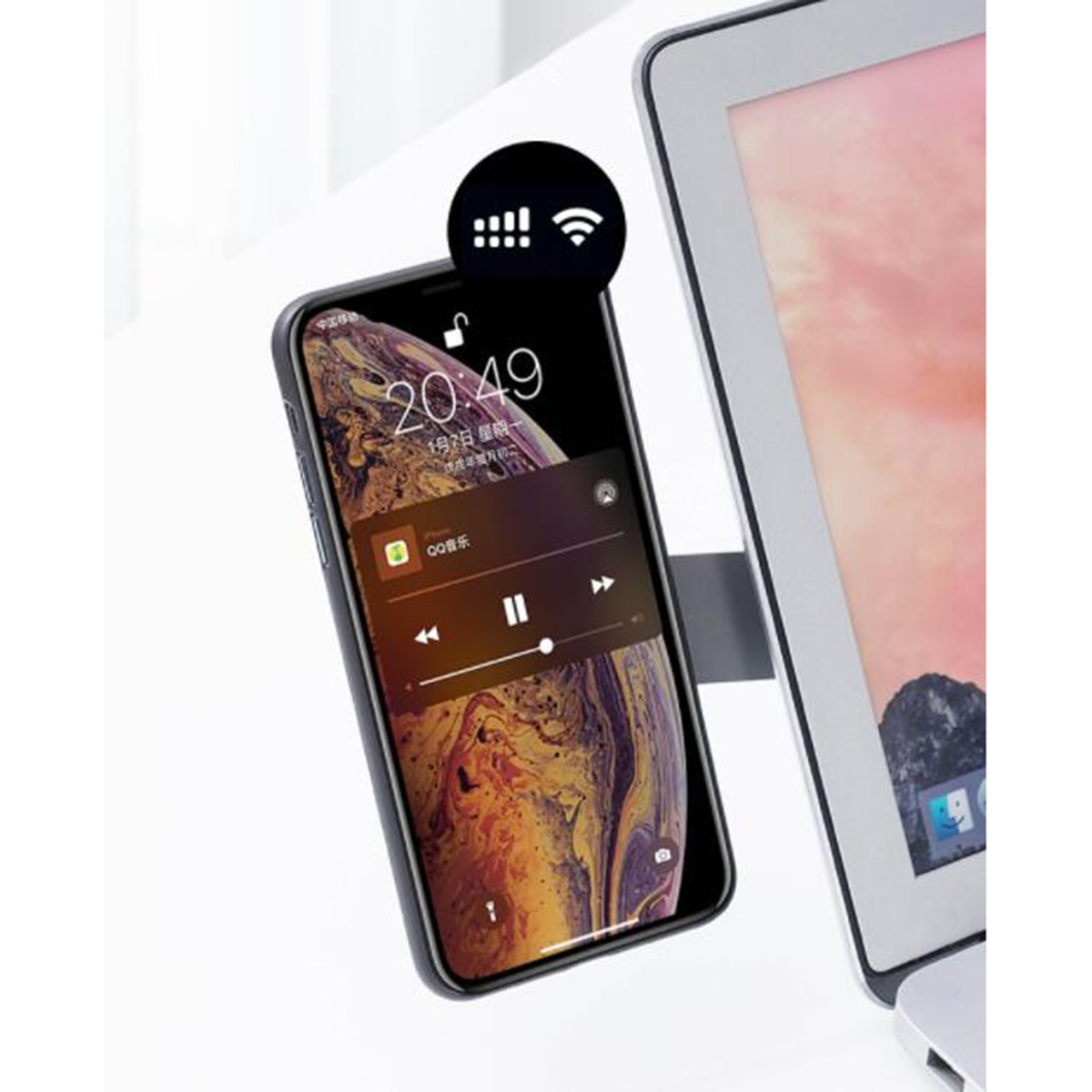 R64293.02 - Magneto side mount phone holder clip, black 