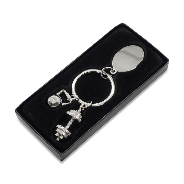 R73132.01 - GymKey keychain with a sports motif, silver