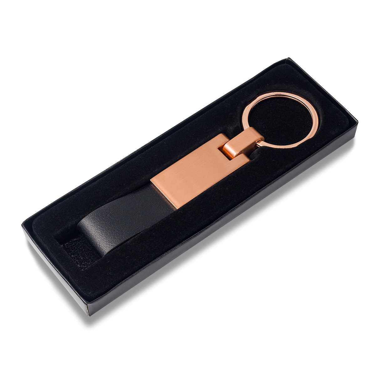 R73166.02 - Rosa metal keychain, black 