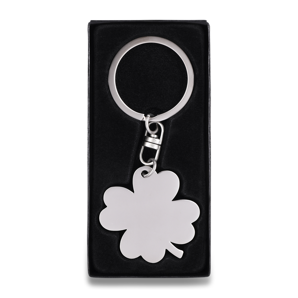 R73216 - Clover keyring, silver 