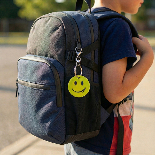 R73246 - Happy keyring, yellow