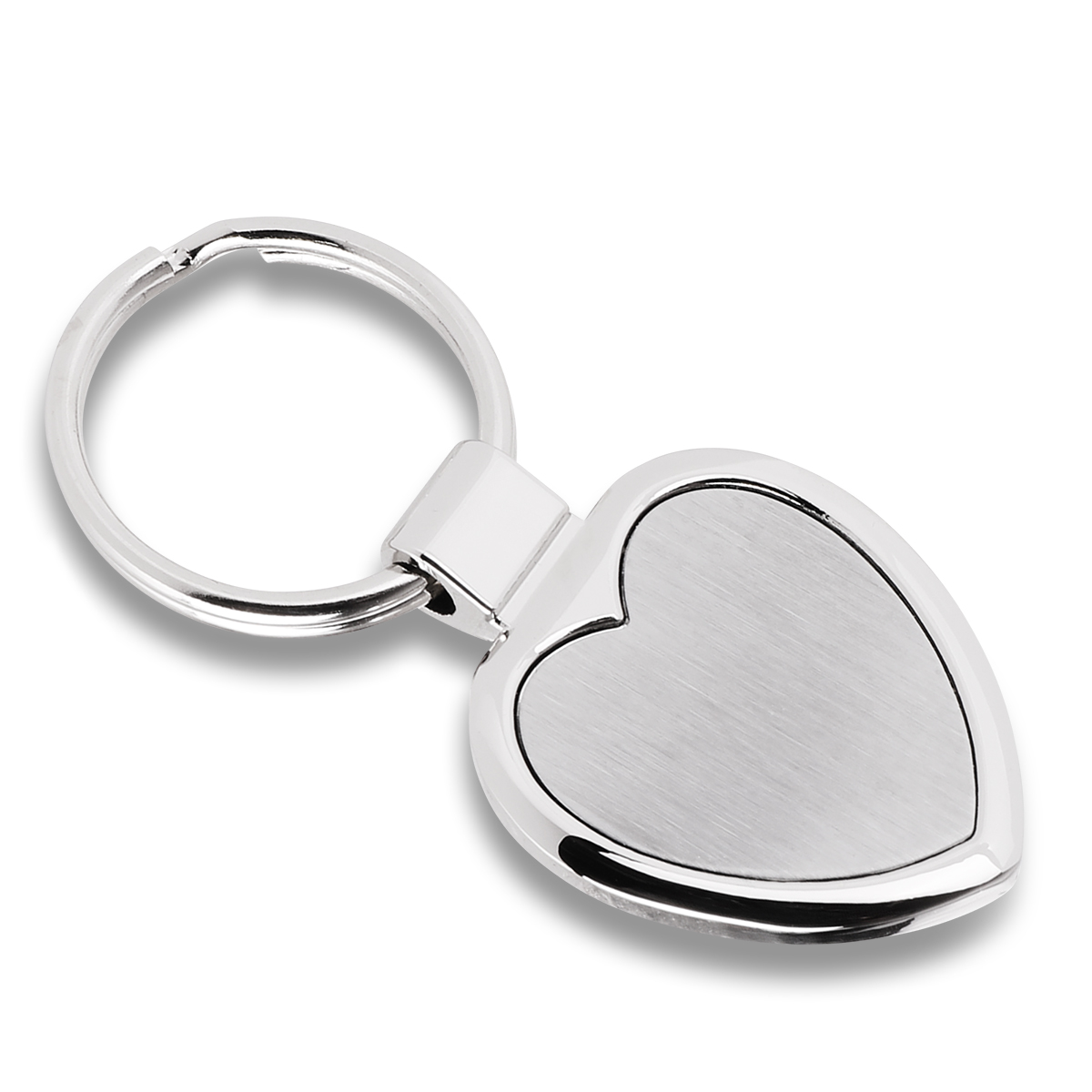 R73277 - Stout Heart metal keyring, silver 