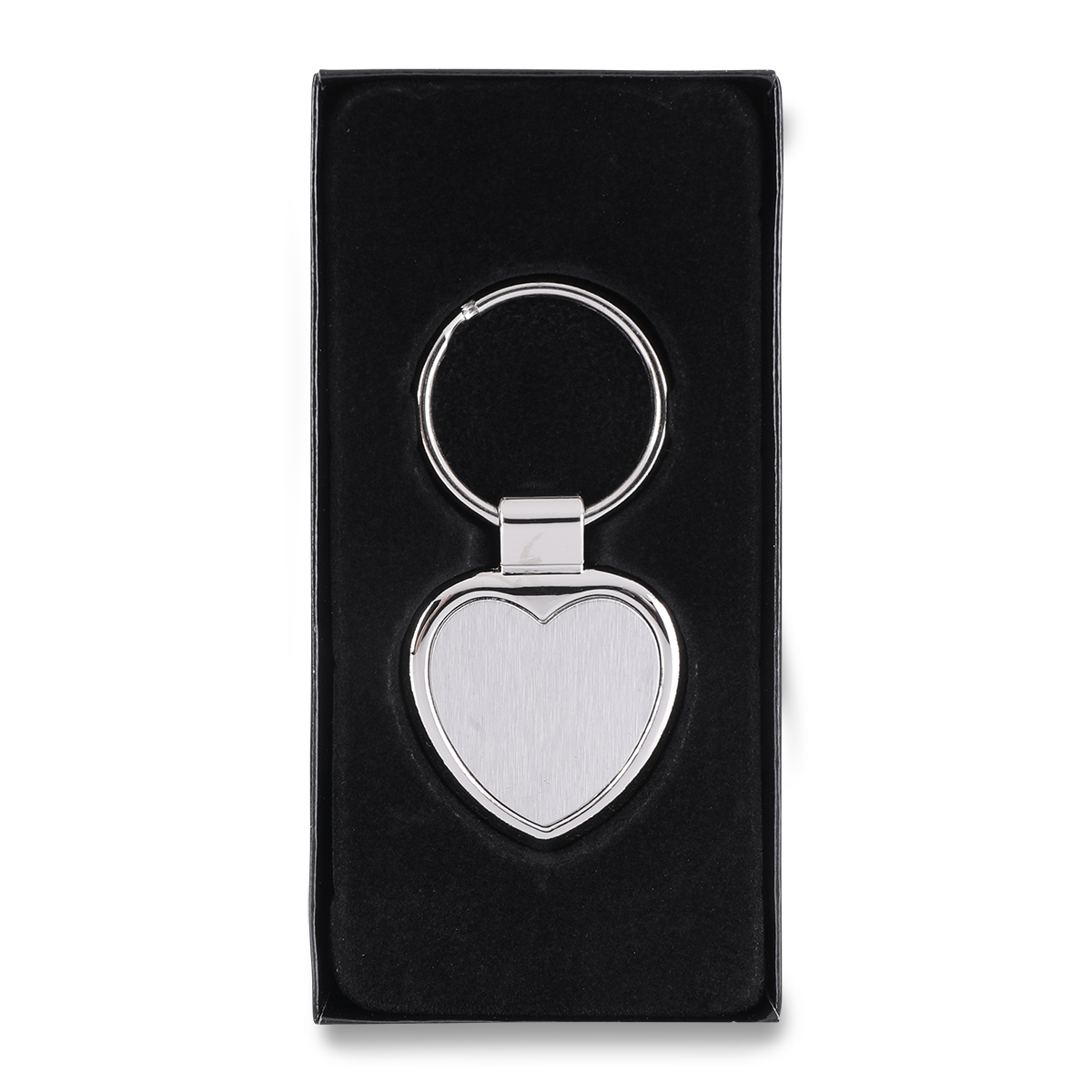 R73277 - Stout Heart metal keyring, silver 