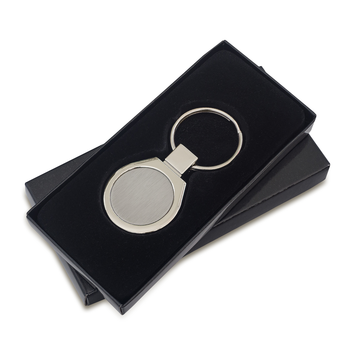 R73281 - Metal Promo metal keyring, silver 