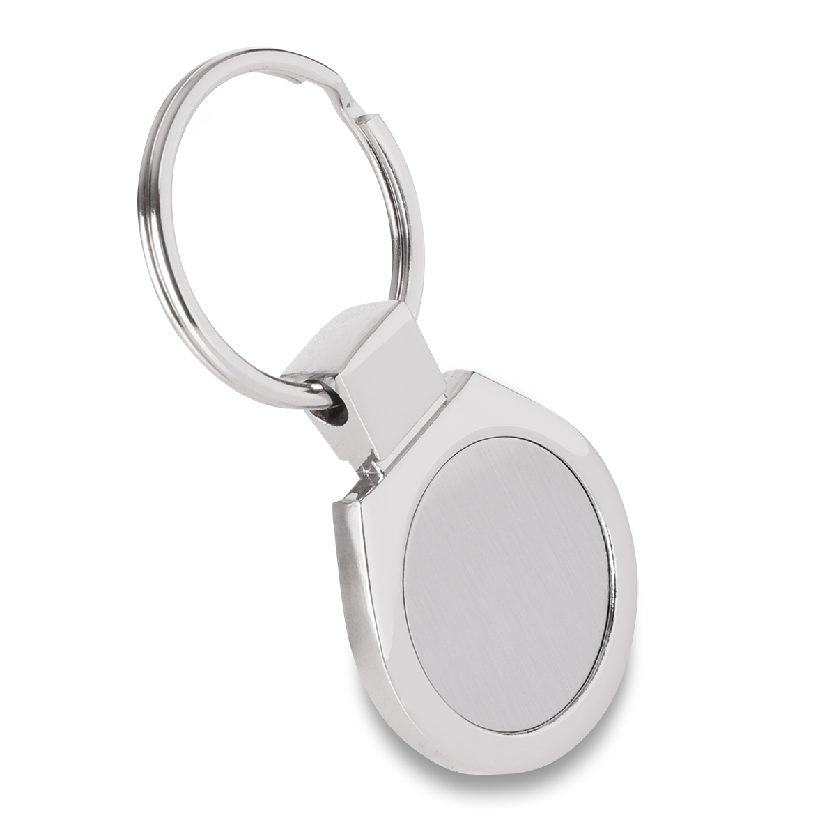R73281 - Metal Promo metal keyring, silver 
