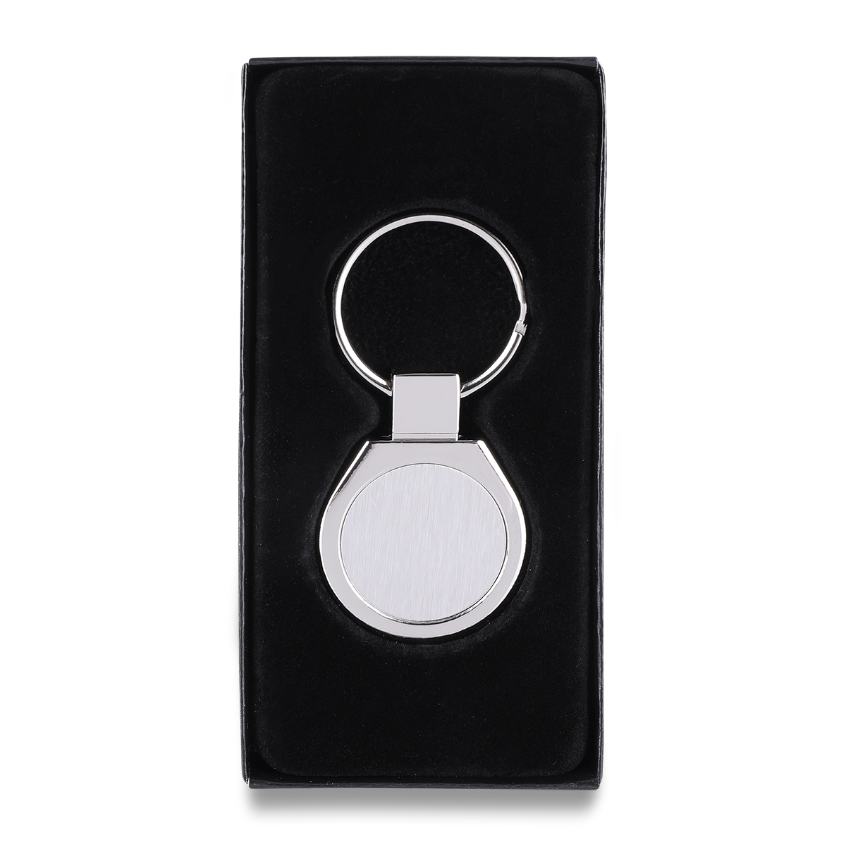 R73281 - Metal Promo metal keyring, silver 