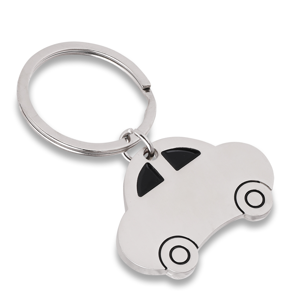 R73287 - Auto metal keyring, silver 