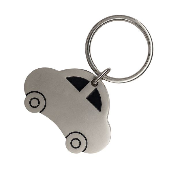 R73287 - Auto metal keyring, silver