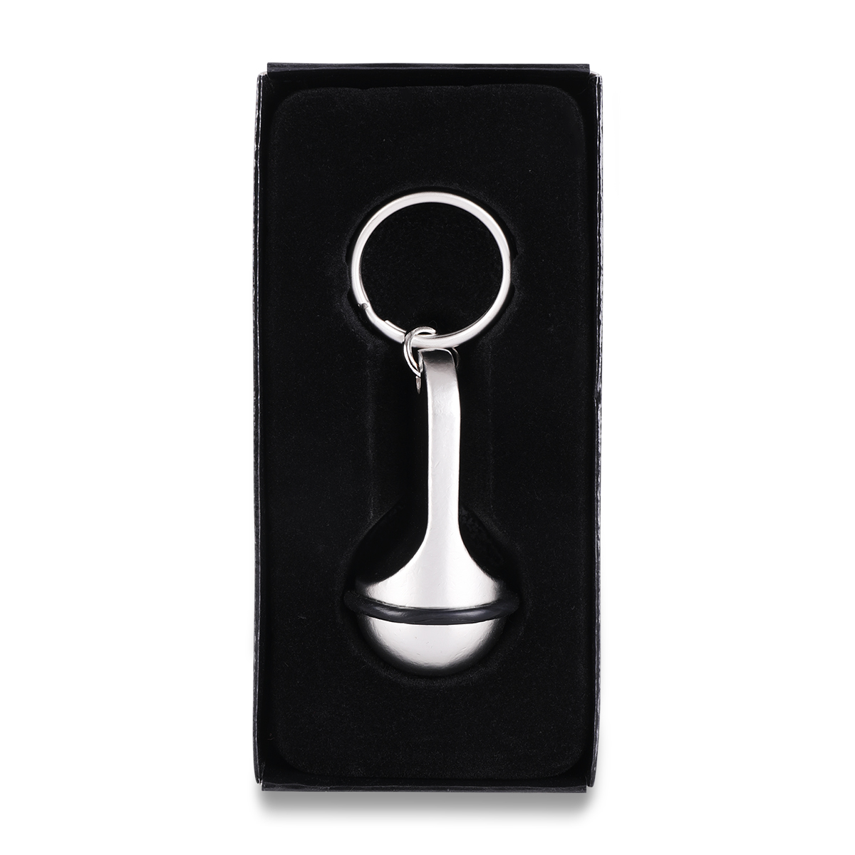 R73312 - Old School metal keyring, silver 