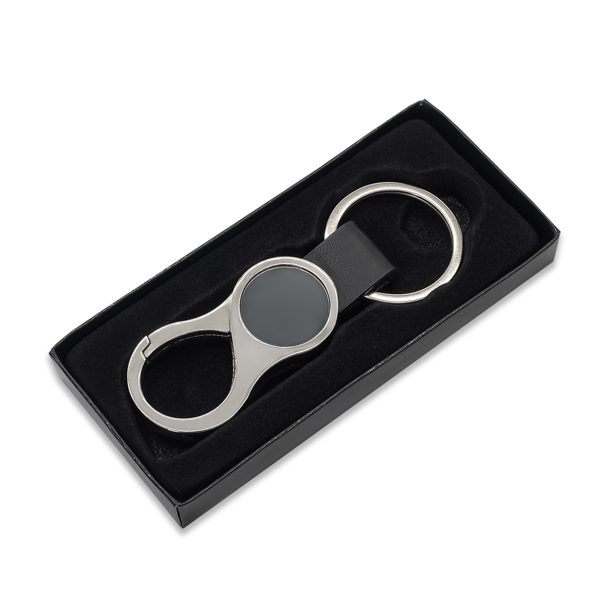 R73318.02 - Lenard Carabiner Keychain, black 