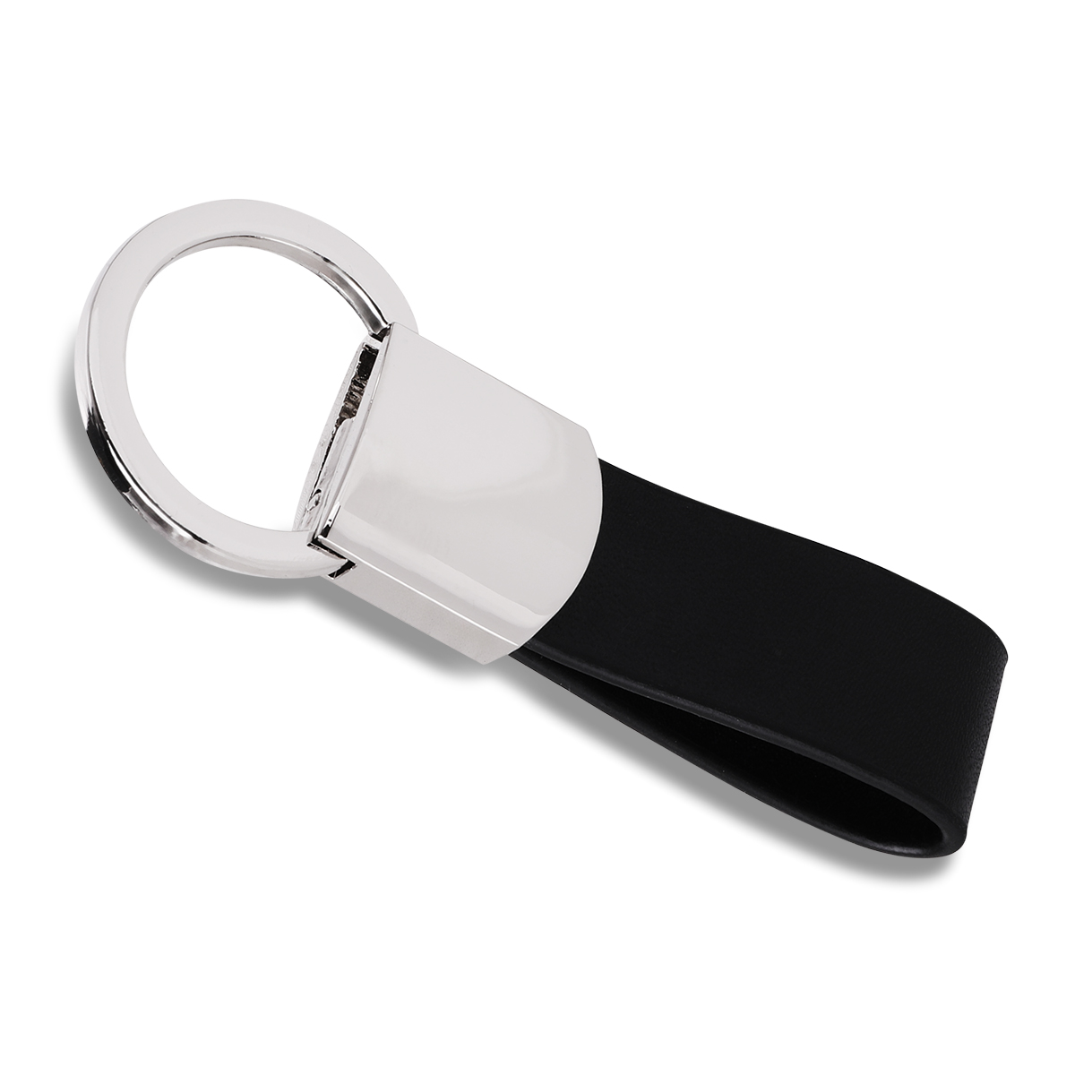 R73319 - Shiny keyring, black/silver 