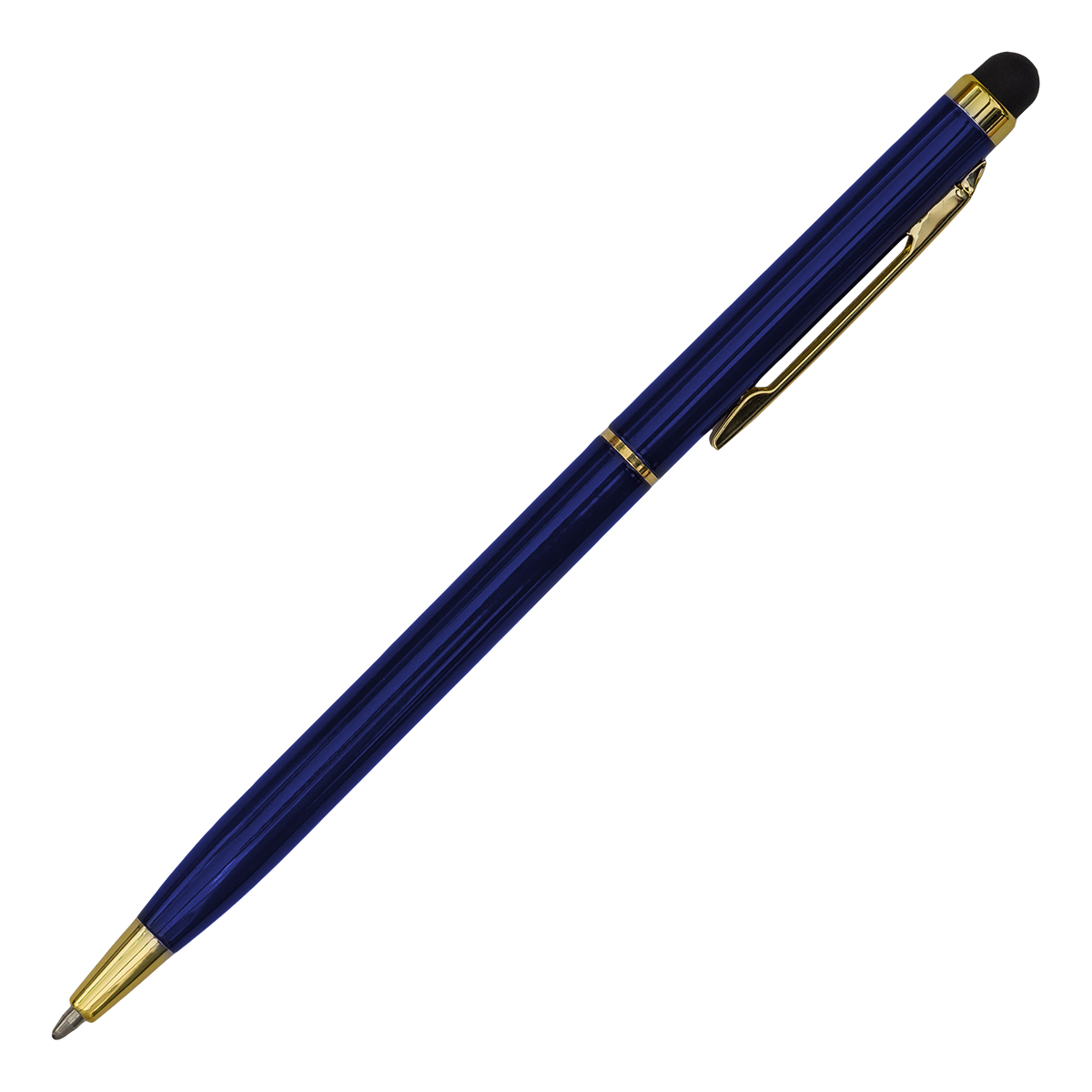R73409.42 - Touch Tip Gold aluminium ballpen, dark blue 