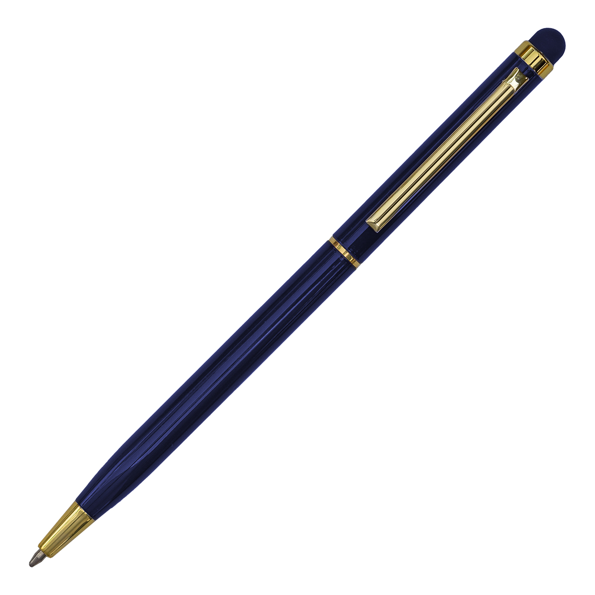 R73409.42 - Touch Tip Gold aluminium ballpen, dark blue 