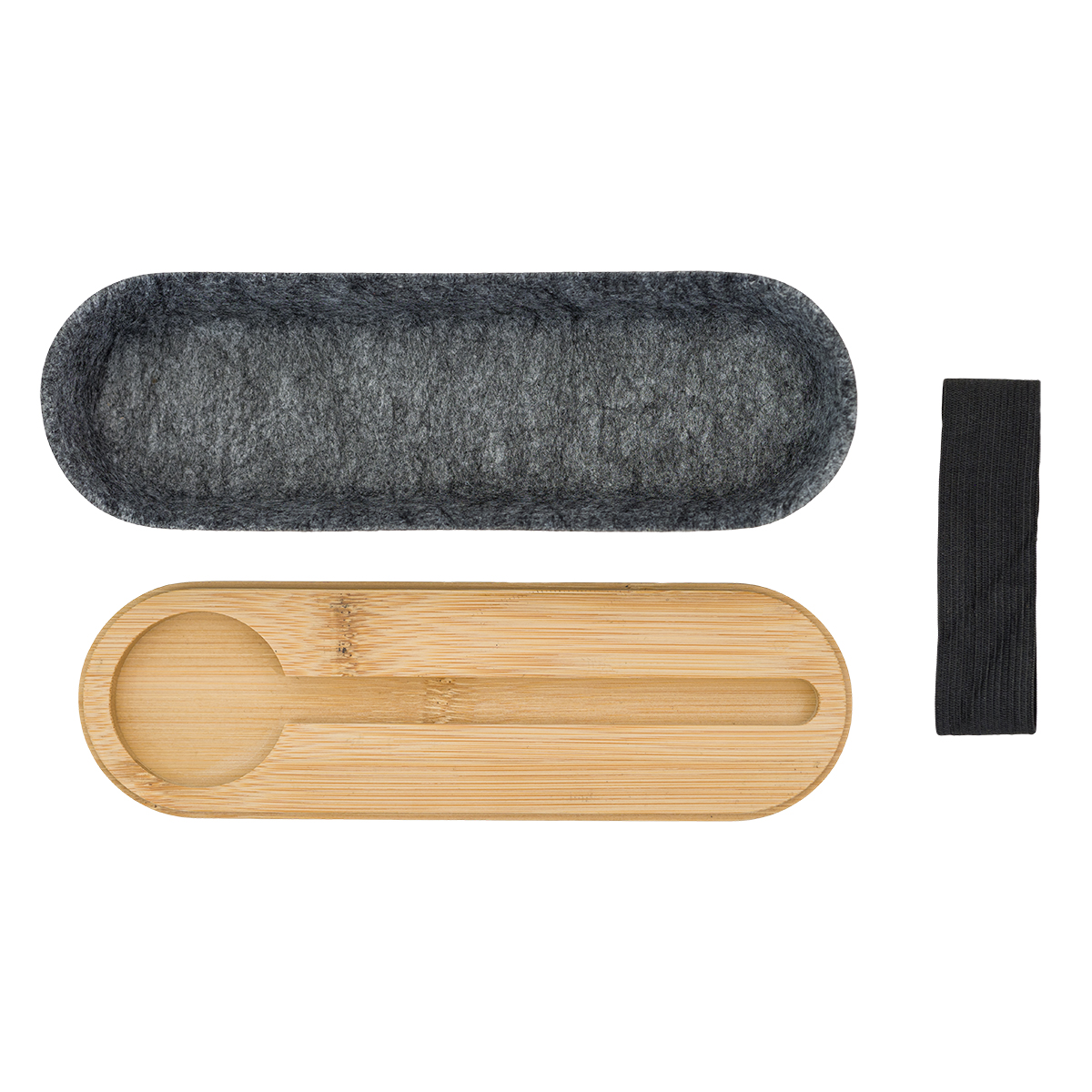 R73644.21 - Jasse felt pencil case with phone holder, grey 