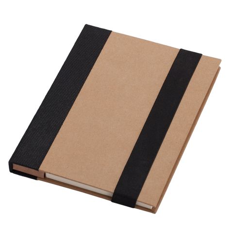 R73661.02 - Kraft Paper notepad with memo set, black/beige 