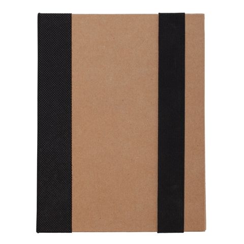 R73661.02 - Kraft Paper notepad with memo set, black/beige 