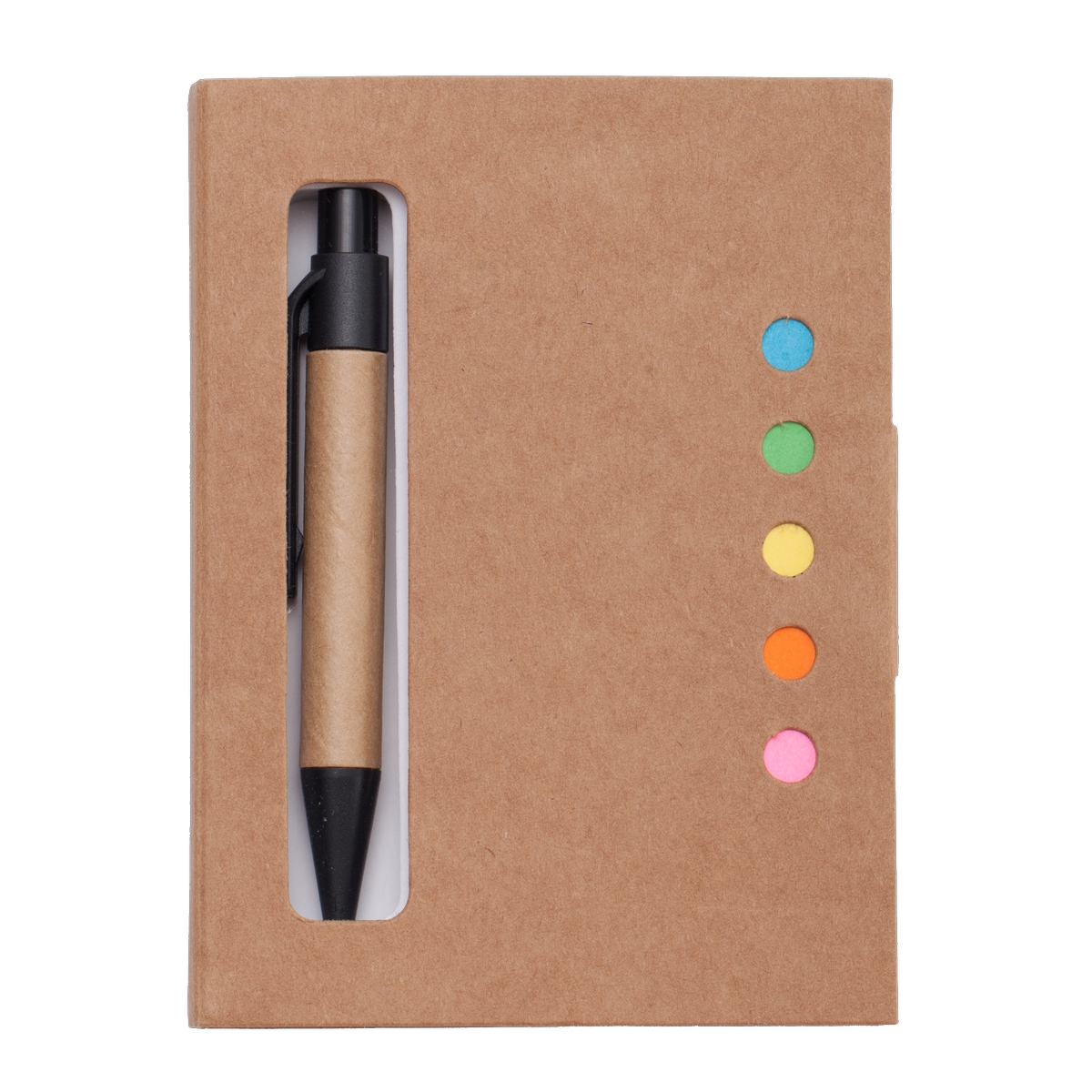 R73667.13 - Mini notepad 80x110/100p plain with ballpen, beige 