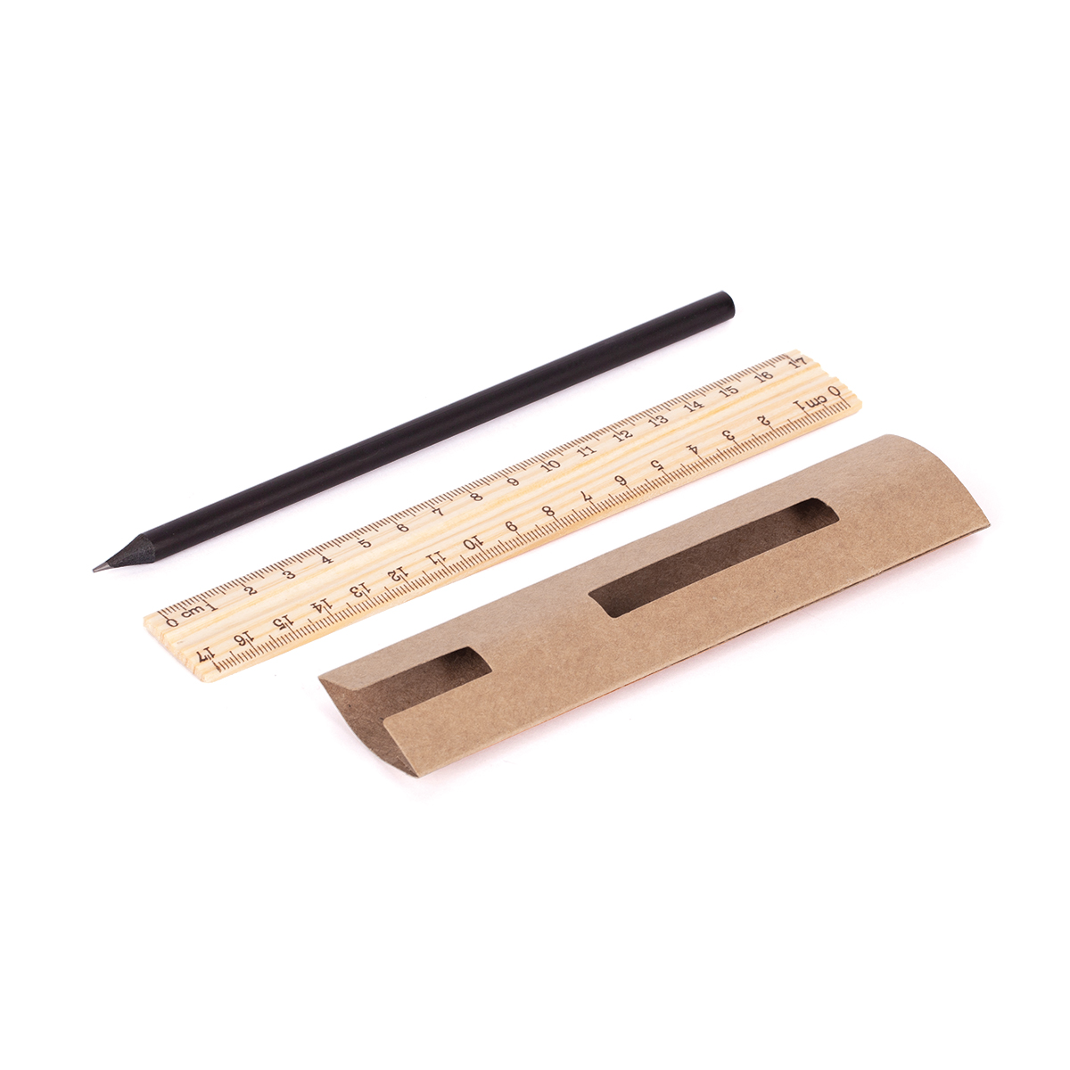 R73761.13 - Simple pencil and ruler set, beige 