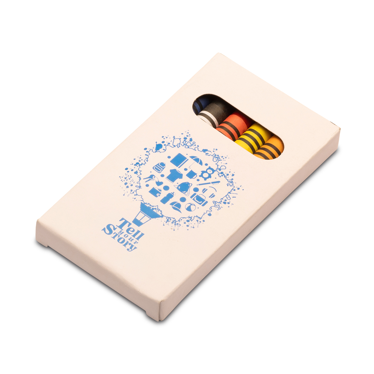 R73769.06 - 8 cm wax crayon set, white 