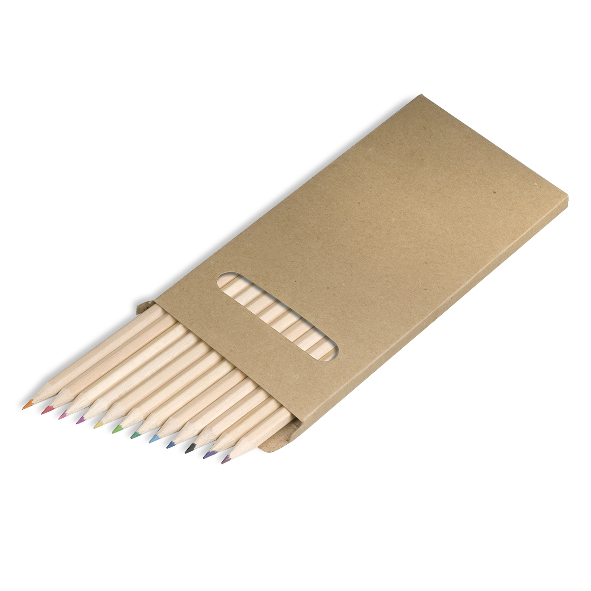 R73775 - Set of 12 crayons 18 cm long, ecru 