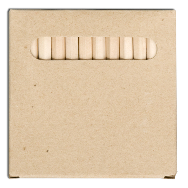 R73777 - Set of 12 crayons 9 cm, ecru