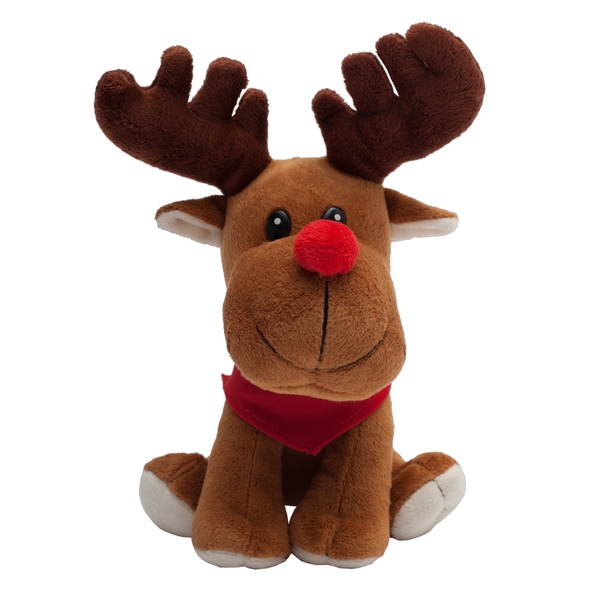 R73946.10 - Happy Reindeer cuddly toy, brown 