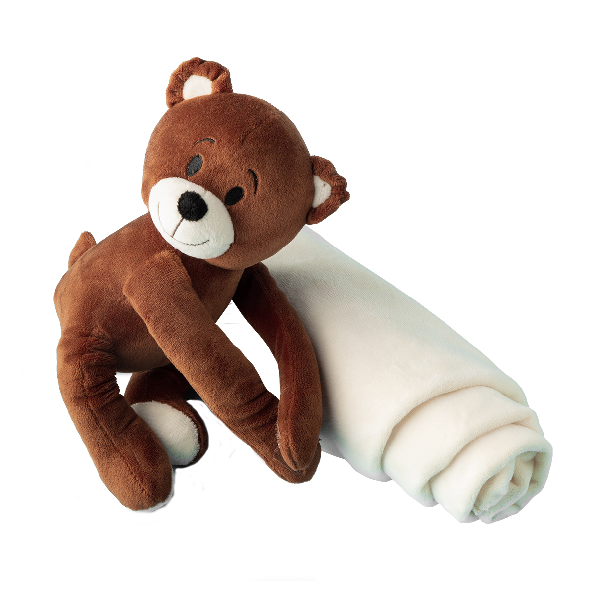 R74044.10 - Tuli teddy bear with blanket, brown 