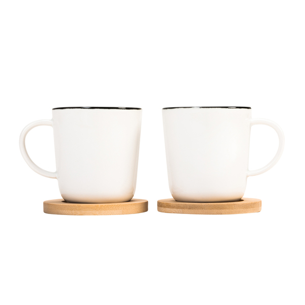 R85312.06 - Kerala set of 2 ceramic mugs, white 