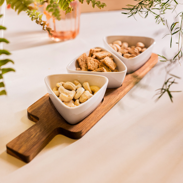 R85316.06 - Nardo tray with bowls , white 