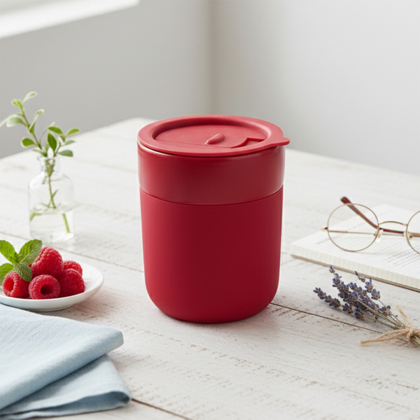 R85322.08 - 370 ml Caldo ceramic mug, red 