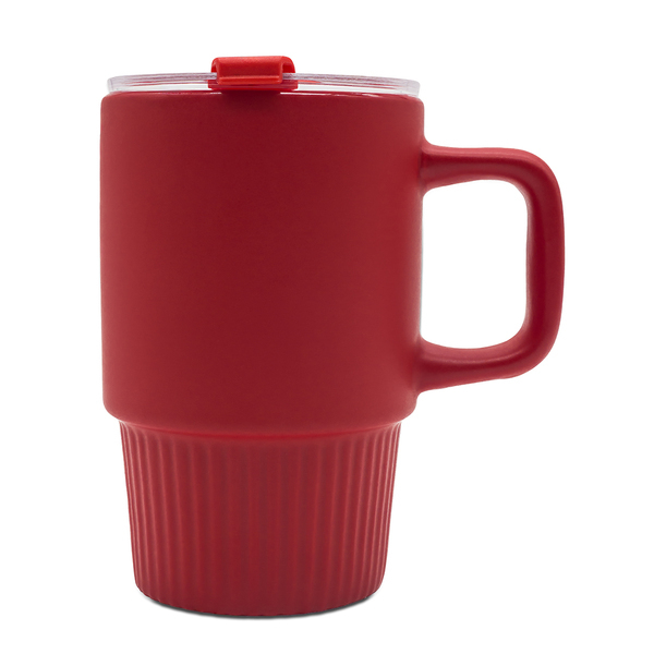 R85323.08 - 440 ml Azzurro ceramic mug, red
