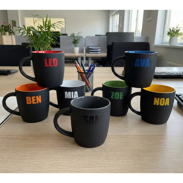 R85327.02 - 345 ml Esla ceramic mug, black 